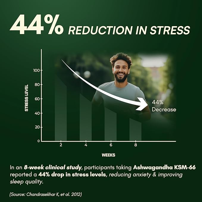 Rasayanam Ashwagandha KSM-66® | 5% Withanolides for Max Results | Clinically Proven 100% Pure Root Extract |